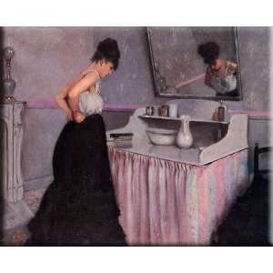 Woman at a Dressing Table 30x24 Streched Canvas Art by Caillebotte 