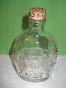 Log Cabin Syrup Bottle Vintage Original EAGLE Glass  