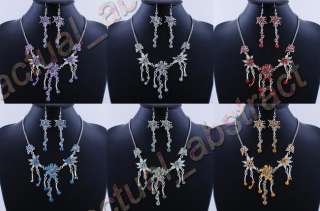 lots 12sets acrylic alloy bridal necklace earring  