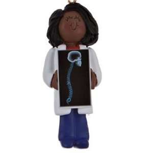Personalized Ethnic Chiropractor or X ray Tech   Female Christmas 