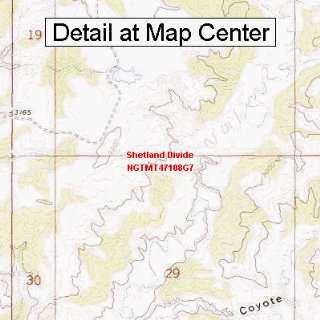  USGS Topographic Quadrangle Map   Shetland Divide, Montana 