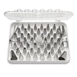 Ateco 55 Piece Stainless Steel Decorating Tube Set with Hinged Storage 