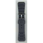 Black Timex Sports Watchband. Fits Casio & other Sport. Silver Tone 