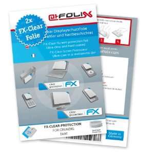  2 x atFoliX FX Clear Invisible screen protector for Grundig 