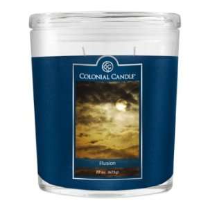   Candle Illusion Scented Blue Jar Candles 22 oz
