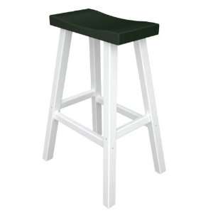  Pack of 2 Recycled Maui Outdoor Patio Bar Stools   White 