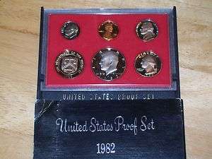 1982 Proof Set Original Mint Packaging 5 Coin PROOF SET  