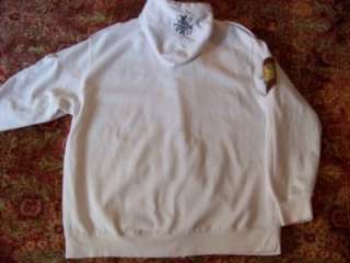 Lot 29 Heavy Weight Zip up White Hooded Sweatshirt Jacket, 3XL  