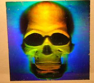 50) Awesome 3D Skull Hologram Stickers Early 80s  