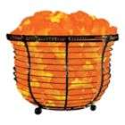 WBM 8 Wide and 7 Tall Round Basket Lamp filled with Himalayan 