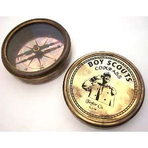    Collectible Brass Compass   Scout Boy Compass