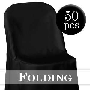 50 Black Folding Chair Covers Wedding Party Decorations  