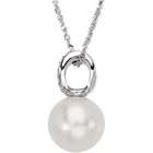EE Paspaley Cultured Pearl & Diamond Pendant 65889 14K W
