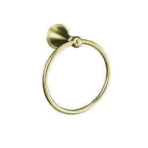   Finial Traditional Towel Ring, Vibrant French Gold