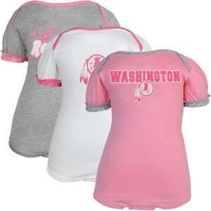   Infant Girls Pink White Ash 3 Pack Creeper Set