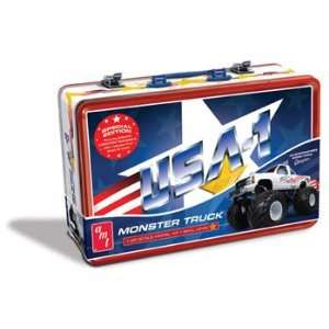  USA 1 4x4 Monster Truck Model Kit & Lunchbox Tin Toys 