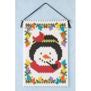    Snowman and Cardinal Beaded Banner Kit Arts, Crafts & Sewing