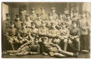 WWI German Real Photo Postcard Nice Group of Younger Soldiers  