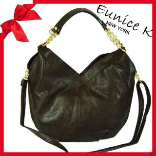 Brown Leather Hobo Satchel Tote Shoulder Handbag purse  