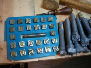 Vintage Leather Carving Tools Leathercraft Huge Lot Craftool Marijuana 