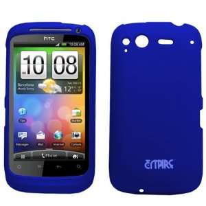  EMPIRE Blue Rubberized Hard Case Cover for HTC Desire S 