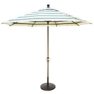  Ft Sunbrella® Auto Tilt Market Umbrella  Stripe Patio, Lawn & Garden
