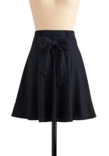   Skirt   Blue, Solid, Bows, Casual, Spring, Summer, Fall, Mid length