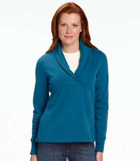 Shawl Collar Pullover Fleece Tops and Sweatshirts   at 