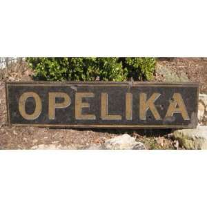  OPELIKA, ALABAMA   City Rustic Hand Painted Wooden Sign 