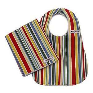 Rainbow Stripe Burp Cloths and Bib Set