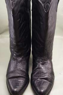 Circle S Black Leather 12 N Mens Western Boots  