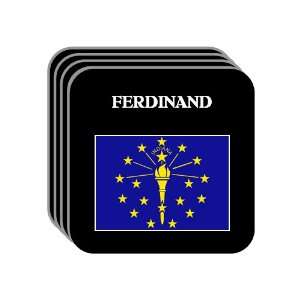  US State Flag   FERDINAND, Indiana (IN) Set of 4 Mini 