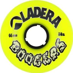  Ladera Boogers 66mm 80a Yellow Skateboard Wheels (Set Of 4 