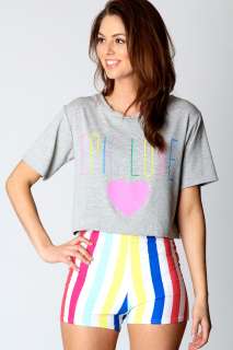 Laura Multicolour Striped Knicker Shorts at boohoo