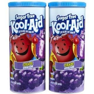 Kool Aid Sugar Free Grape Soft Drink Mix, 1.4 Ounce Canisters (Pack of 