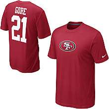 Nike San Francisco 49ers Frank Gore Name & Number T Shirt    