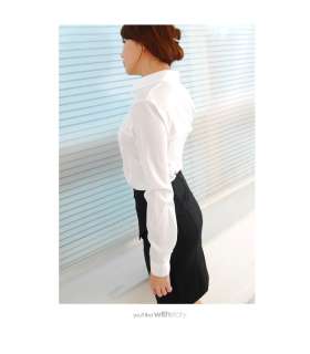 A005263 / Basic Chic Collar Shirt Blouse, Career Woman, Korea 