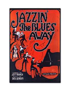 Jazzin the Blues Away Vintage Sheet Music Fridge Magnet  
