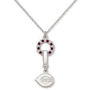   Reds Necklace   MVP With Logo & Crystals GEMaffair Jewelry