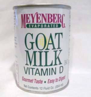 Meyenberg Evaporated Vitamin D Goat Milk 12 oz can  