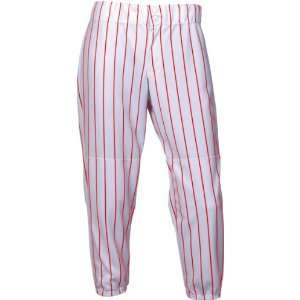   Women s/Girl s Pinstripe Low Rise Pants WHITE/SCARLET (PANT ONLY) YXL
