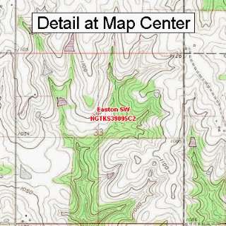 USGS Topographic Quadrangle Map   Easton SW, Kansas (Folded/Waterproof 