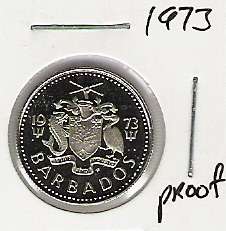 Barbados   1973 Ten Cent KM 12 GEM PROOF  