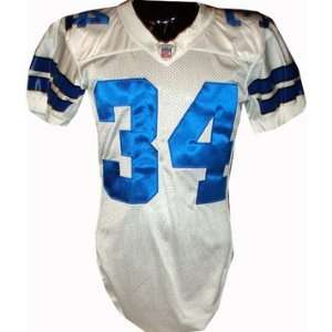  Lenny Williams 34 Cowboys Game Issued White Jersey Size 44 