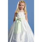 Angels Garment Green Dress Size 2T Toddler Satin Organza Flower Girl
