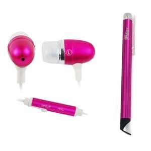  GTMax 3.5mm Hot Pink Metalic Microphone Headset + Hot Pink 
