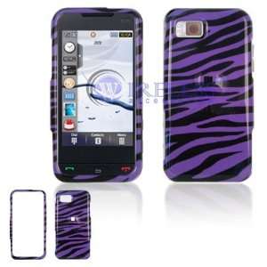  Samsung Eternity A867 Cell Phone Purple/Black Zebra Design 
