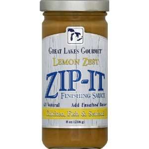 Zip It Lemon Zest Pepper Finishing Sauce 8.0 OZ (Pack 0f 6)  