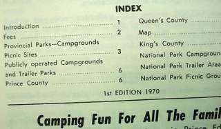 1970 Camp Sites Trailer Parks PEI Prince Edward Island  