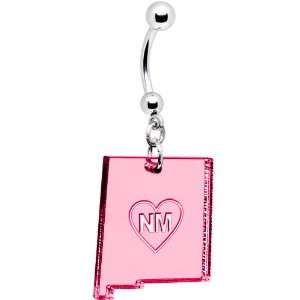  Pink State of New Mexico Belly Ring Jewelry